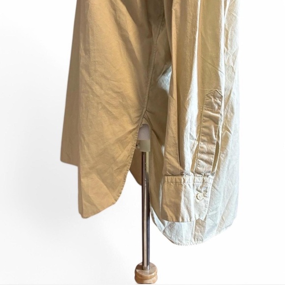 Nili Lotan Yorke Shirt Women’s Large Khaki Oversized Button Up Long Sleeve Top - Picture 4 of 6